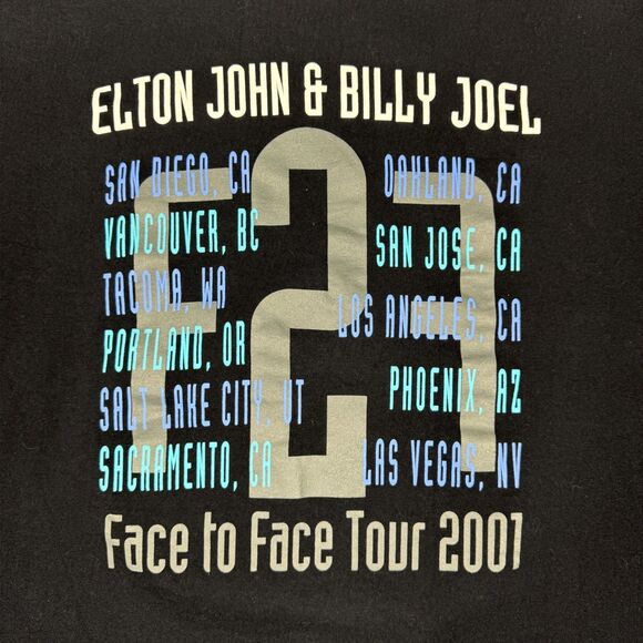 Vintage Y2K Elton John & Billy Joel Face To Face Tour 2001 New Old Stock - XL - Picture 5 of 8